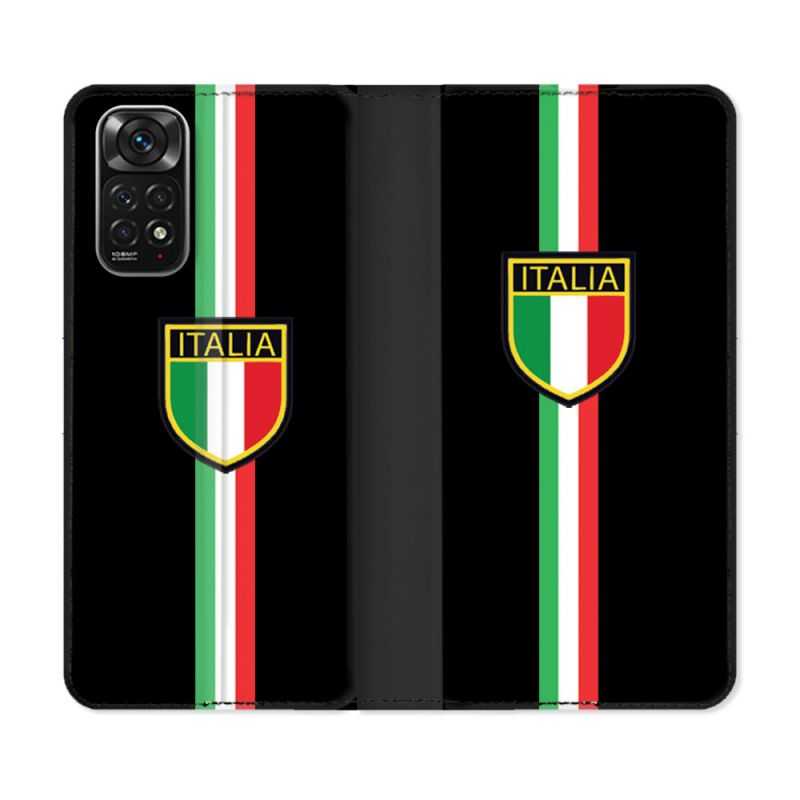 Housse Cuir Portefeuille Pour Xiaomi Redmi Note 11 / 11S Voyage Italie 3 Noir