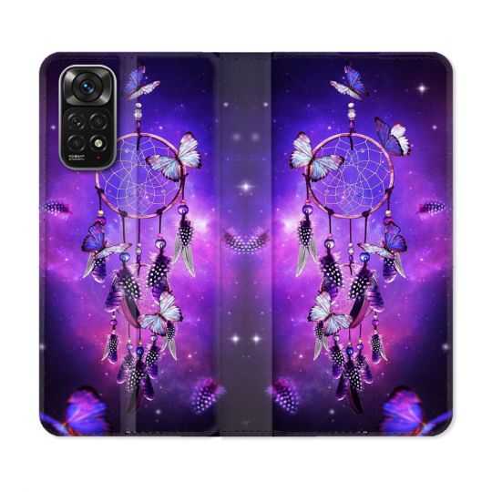 Housse Cuir Portefeuille Pour Xiaomi Redmi Note 11 / 11S Zen Attrape Reve Papillon