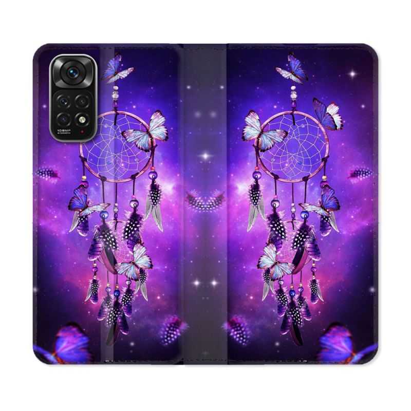 Housse Cuir Portefeuille Pour Xiaomi Redmi Note 11 / 11S Zen Attrape Reve Papillon