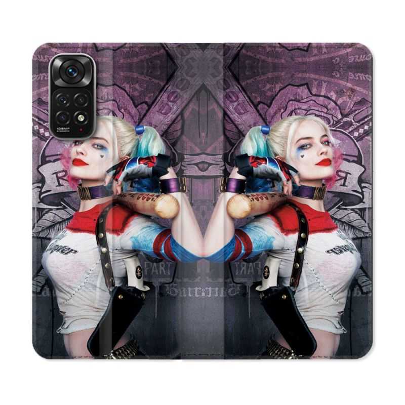 Housse Cuir Portefeuille Pour Xiaomi Redmi Note 11 / 11S Harley Quinn Batte