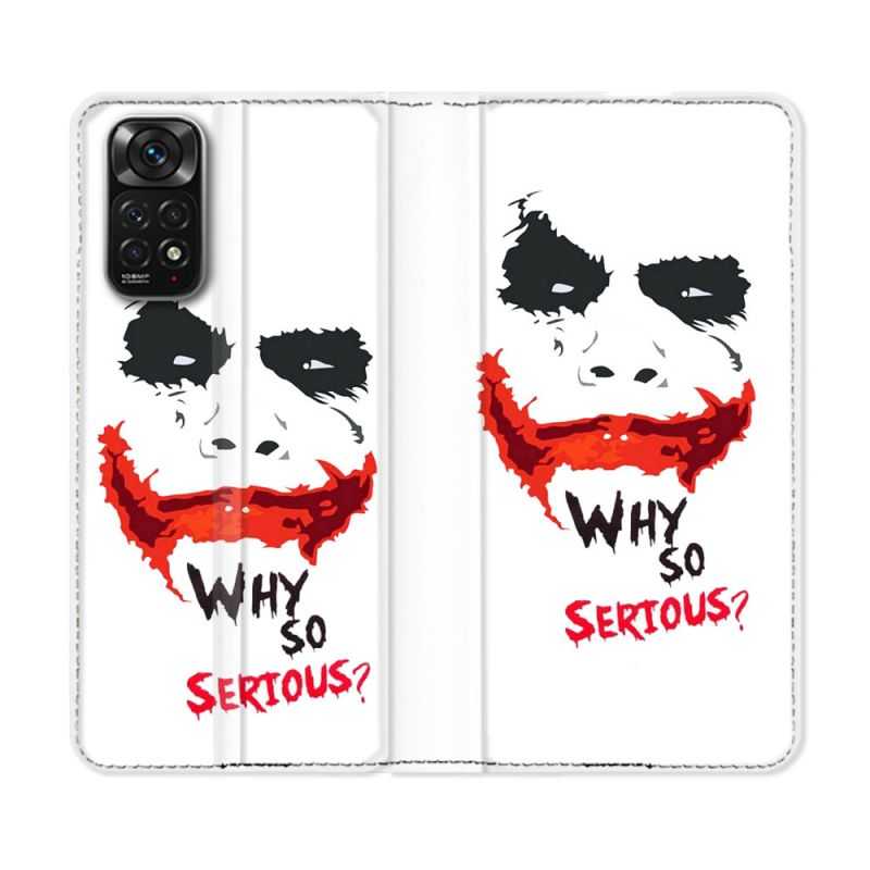 Housse Cuir Portefeuille Pour Xiaomi Redmi Note 11 / 11S Joker Blanc