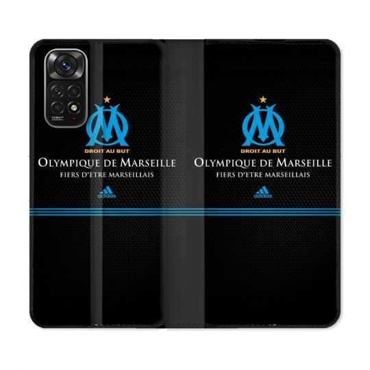 Housse Cuir Portefeuille Pour Xiaomi Redmi Note 11 / 11S Olympique Marseille OM Fier etre Marseillais