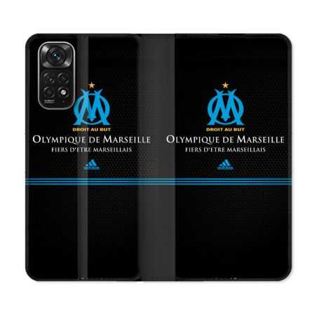 Housse Cuir Portefeuille Pour Xiaomi Redmi Note 11 / 11S Olympique Marseille OM Fier etre Marseillais