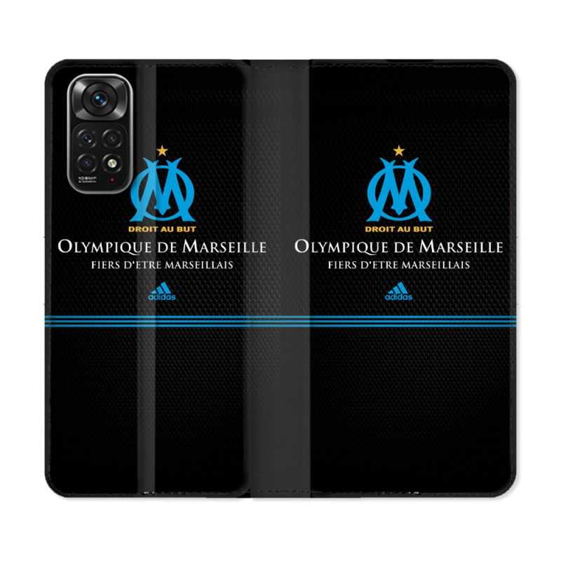 Housse Cuir Portefeuille Pour Xiaomi Redmi Note 11 / 11S Olympique Marseille OM Fier etre Marseillais