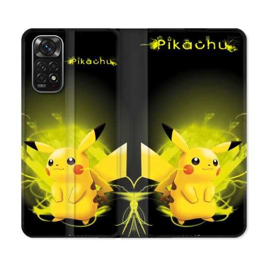 Housse Cuir Portefeuille Pour Xiaomi Redmi Note 11 / 11S Pokemon Pikachu Eclair