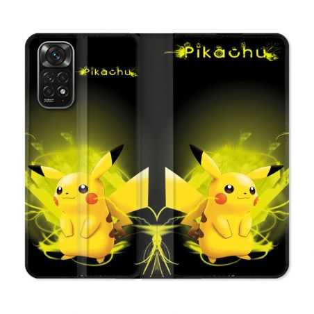 Housse Cuir Portefeuille Pour Xiaomi Redmi Note 11 / 11S Pokemon Pikachu Eclair