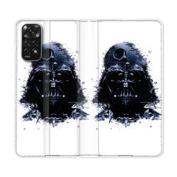 Housse Cuir Portefeuille Pour Xiaomi Redmi Note 11 / 11S Star Wars - Dark Vador Blanc