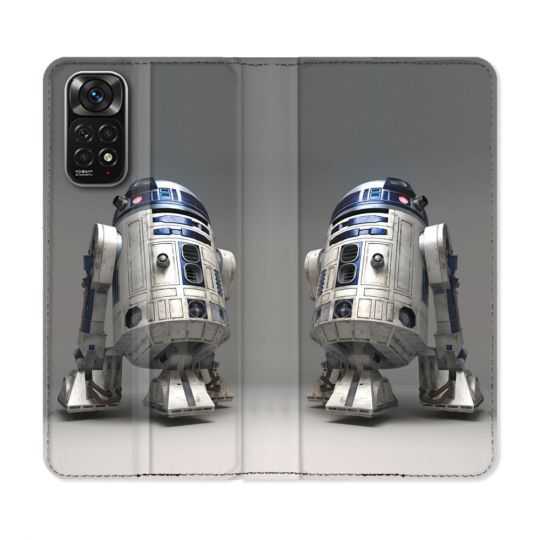 Housse Cuir Portefeuille Pour Xiaomi Redmi Note 11 / 11S Star Wars - R2D2