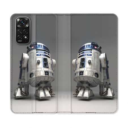Housse Cuir Portefeuille Pour Xiaomi Redmi Note 11 / 11S Star Wars - R2D2