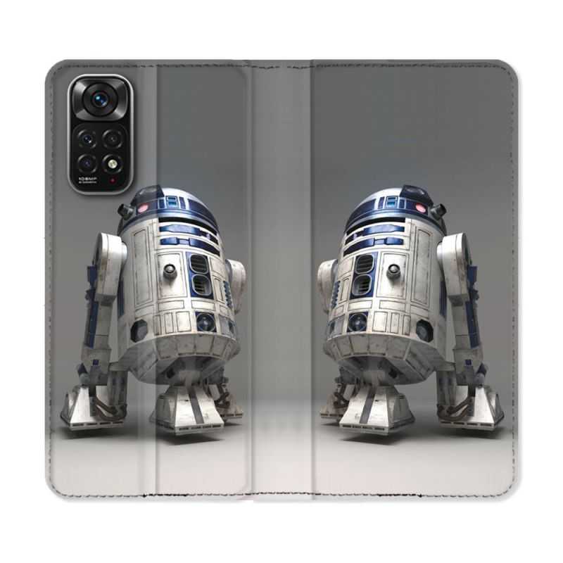 Housse Cuir Portefeuille Pour Xiaomi Redmi Note 11 / 11S Star Wars - R2D2