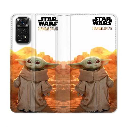 Housse Cuir Portefeuille Pour Xiaomi Redmi Note 11 / 11S Star Wars - Yoda bebe soleil