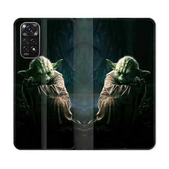 Housse Cuir Portefeuille Pour Xiaomi Redmi Note 11 / 11S Star Wars - Yoda sombre