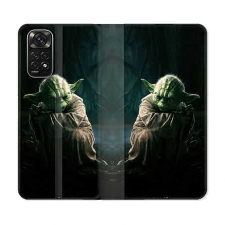 Housse Cuir Portefeuille Pour Xiaomi Redmi Note 11 / 11S Star Wars - Yoda sombre