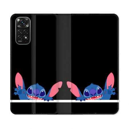 Housse Cuir Portefeuille Pour Xiaomi Redmi Note 11 / 11S Stitch Noir