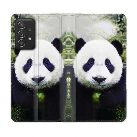 Housse Cuir Portefeuille Pour Samsung Galaxy A52 / A52S Animal Panda Color