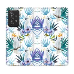Housse Cuir Portefeuille Pour Samsung Galaxy A52 / A52S Animal Perroquet Peinture
