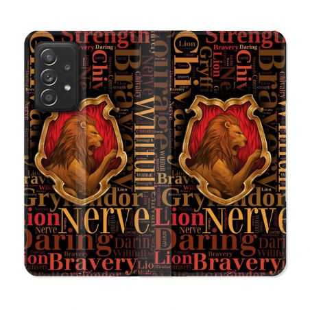 Housse Cuir Portefeuille Pour Samsung Galaxy A52 / A52S Harry Potter Griffondor