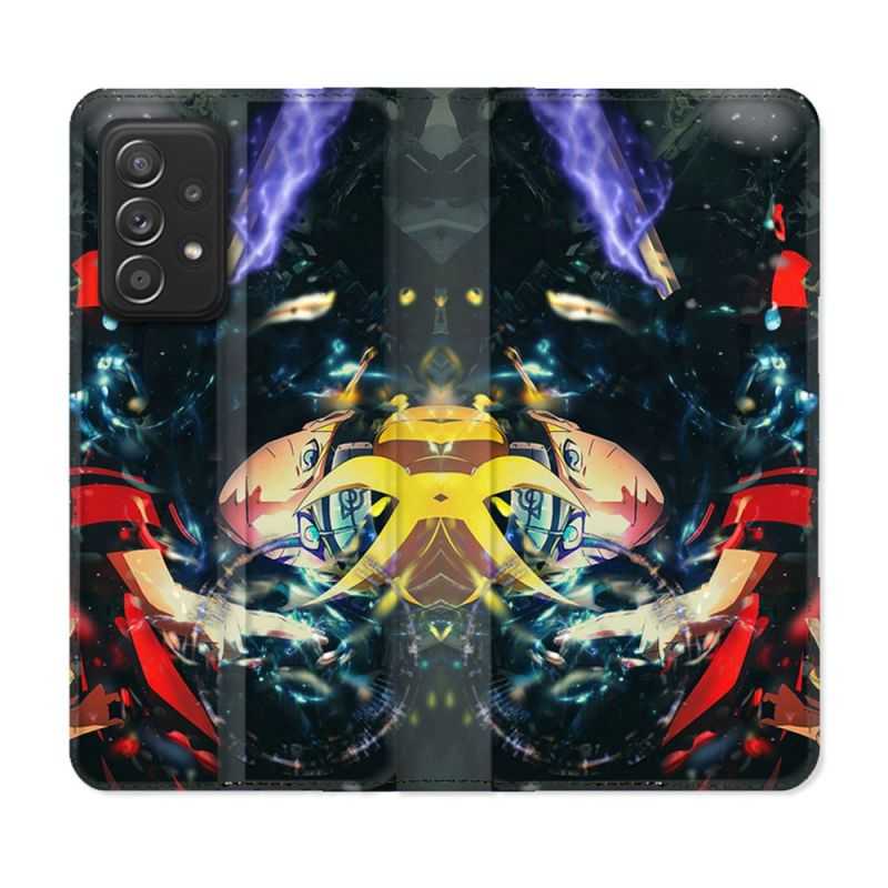 Housse Cuir Portefeuille Pour Samsung Galaxy A52 / A52S Manga Boruto Eclair