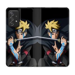 Housse Cuir Portefeuille Pour Samsung Galaxy A52 / A52S Manga Boruto Tatouage