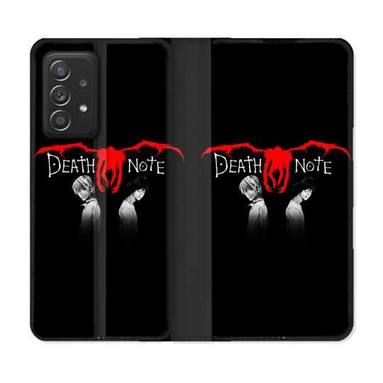 Housse Cuir Portefeuille Pour Samsung Galaxy A52 / A52S Manga Death Note Noir