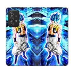 Housse Cuir Portefeuille Pour Samsung Galaxy A52 / A52S Manga Dragon Ball Gogeta Lumiere