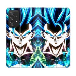 Housse Cuir Portefeuille Pour Samsung Galaxy A52 / A52S Manga Dragon Ball Gogeta Visage