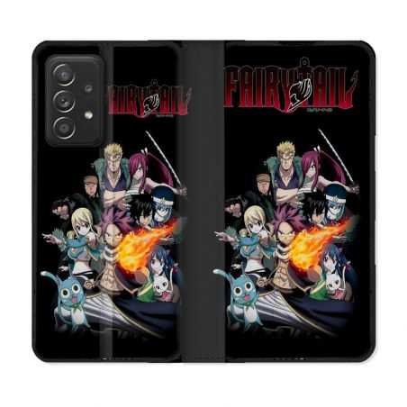 Housse Cuir Portefeuille Pour Samsung Galaxy A52 / A52S Manga Fairy Tail Logo Team