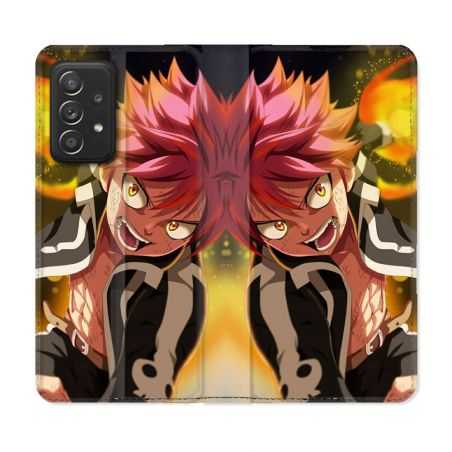 Housse Cuir Portefeuille Pour Samsung Galaxy A52 / A52S Manga Fairy Tail Natsu