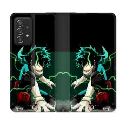 Housse Cuir Portefeuille Pour Samsung Galaxy A52 / A52S Manga My Hero Academia Deku