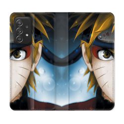Housse Cuir Portefeuille Pour Samsung Galaxy A52 / A52S Manga Naruto Blanc