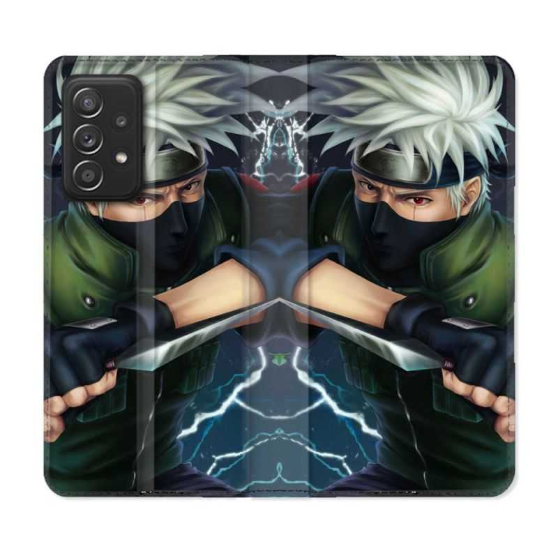 Housse Cuir Portefeuille Pour Samsung Galaxy A52 / A52S Manga Naruto Kakashi