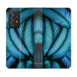 Housse Cuir Portefeuille Pour Samsung Galaxy A52 / A52S Nature Feuille Palmier