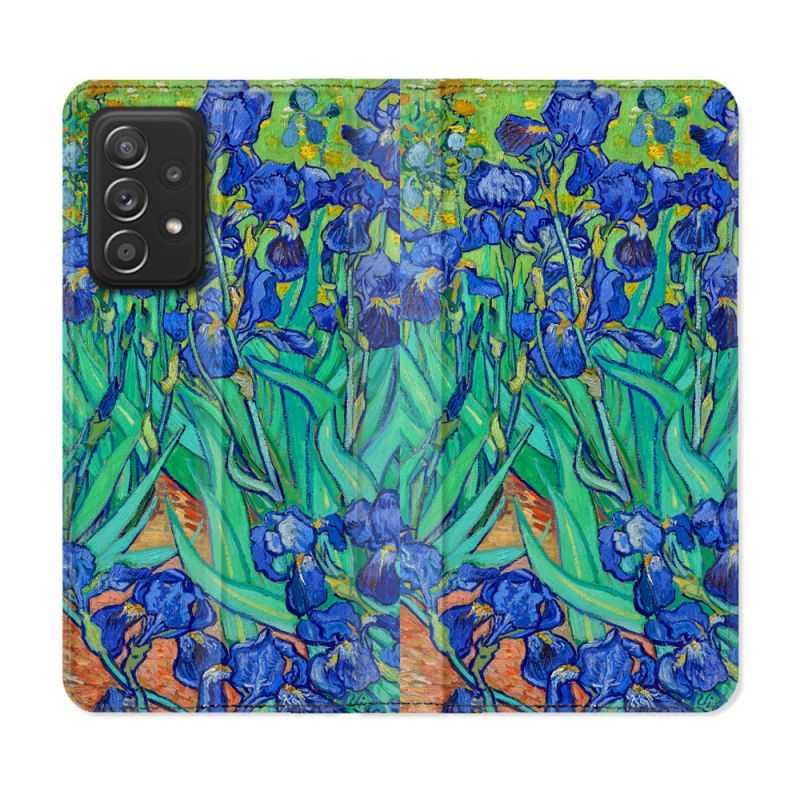 Housse Cuir Portefeuille Pour Samsung Galaxy A52 / A52S Peinture Iris