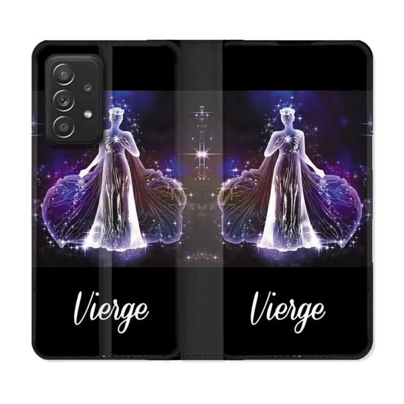 Housse Cuir Portefeuille Pour Samsung Galaxy A52 / A52S Signe Zodiaque 2 Vierge