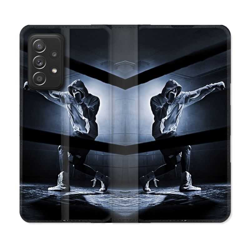 Housse Cuir Portefeuille Pour Samsung Galaxy A52 / A52S Sport Boxe Poing