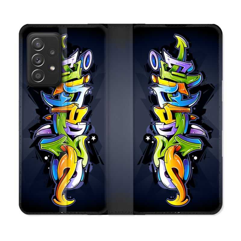 Housse Cuir Portefeuille Pour Samsung Galaxy A52 / A52S Street Art Graffiti