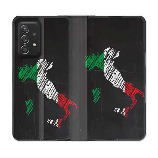 Housse Cuir Portefeuille Pour Samsung Galaxy A52 / A52S Voyage Italie Botte