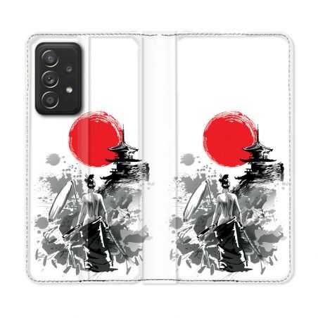 Housse Cuir Portefeuille Pour Samsung Galaxy A52 / A52S Voyage Japon Femme