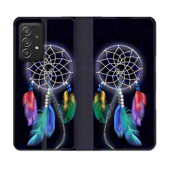 Housse Cuir Portefeuille Pour Samsung Galaxy A52 / A52S Zen Attrape Reve Multicolore