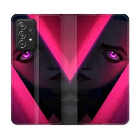 Housse Cuir Portefeuille Pour Samsung Galaxy A52 / A52S Arcane Jynx Rose