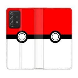 Housse Cuir Portefeuille Pour Samsung Galaxy A52 / A52S Pokemon Pokeball