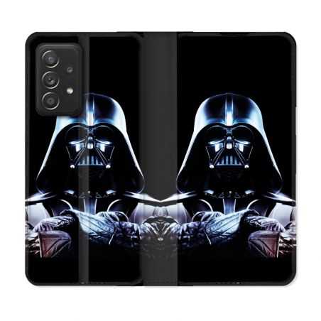 Housse Cuir Portefeuille Pour Samsung Galaxy A52 / A52S Star Wars - Dark Vador Noir