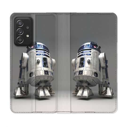 Housse Cuir Portefeuille Pour Samsung Galaxy A52 / A52S Star Wars - R2D2