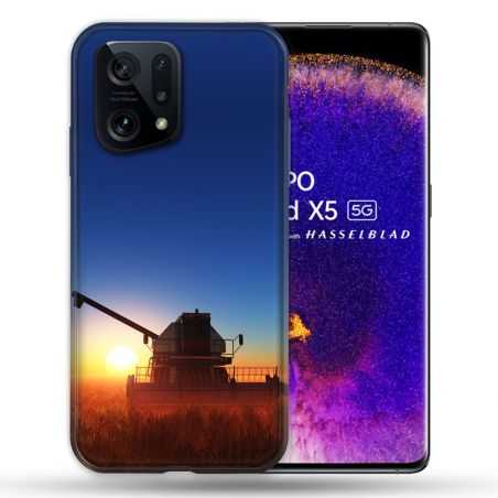 Coque Pour Oppo Find X5 Agriculture Moissonneuse Soleil