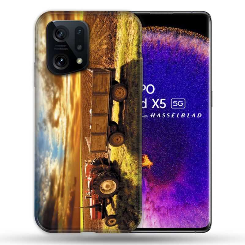 Coque Pour Oppo Find X5 Agriculture Tracteur Color