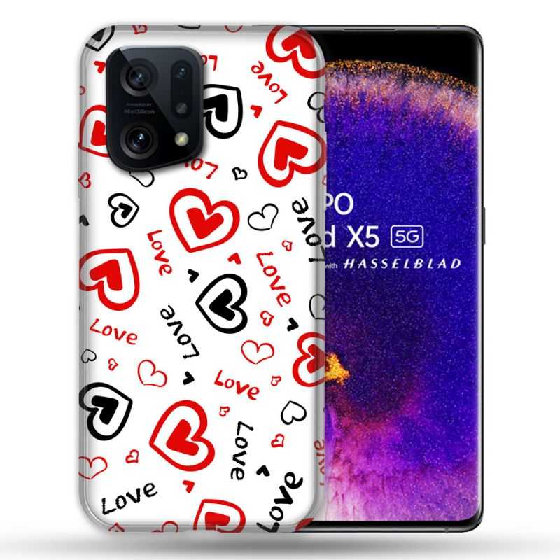 Coque Pour Oppo Find X5 Amour Love