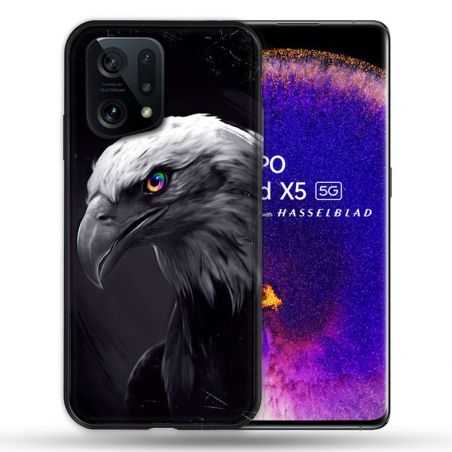 Coque Pour Oppo Find X5 Animal Aigle Royal Noir