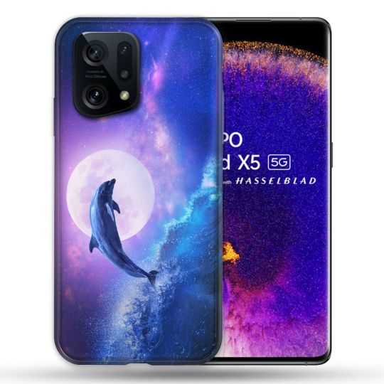 Coque Pour Oppo Find X5 Animal Dauphin Vague