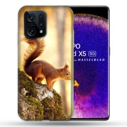 Coque Pour Oppo Find X5 Animal Ecureuil Bois