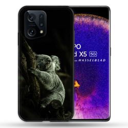 Coque Pour Oppo Find X5 Animal Koala Noir